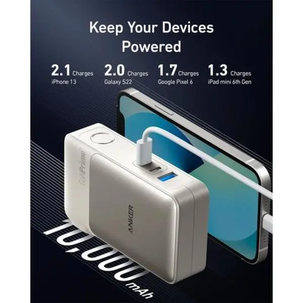 پاور بانک 2 در 1 انکر مدل A1651 GaNPrime 65W 10000mAh 2pin