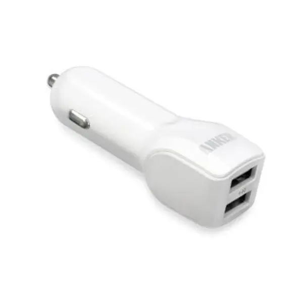 شارژر فندکی 24 وات 2 پورت انکر مدل 71AN2452C PowerDrive 2 به همراه کابل microUSB Anker 71AN2452C PowerDrive 2 24W 2-Port Car Charger With microUSB Cable - 2