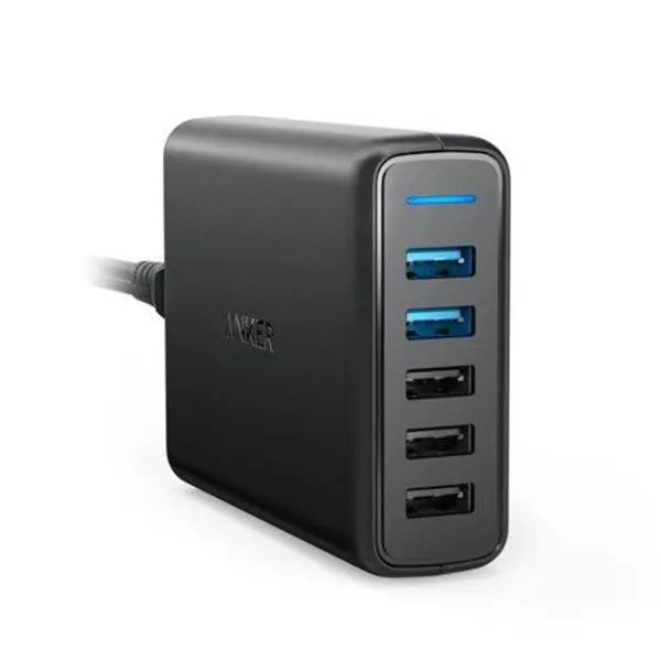 شارژر دیواری انکر مدل ANKER PowerPort Speed 5 Ports | A2054 Anker A2054 PowerPort 5Port USB Wall Charger - 5