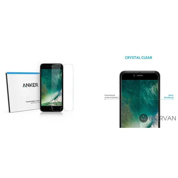 محافظ صفحه نمایش شیشه ای انکر مدل Glass Guard مناسب برای گوشی موبایل اپل آیفون 7Plus Anker Glass Guard cell phone screen guard For Apple iPhone 7 Plus - 4
