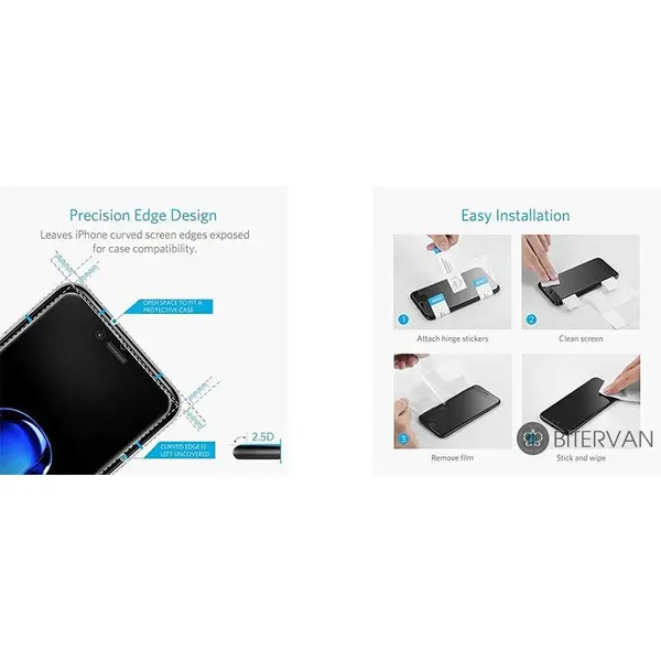 محافظ صفحه نمایش شیشه ای انکر مدل Glass Guard مناسب برای گوشی موبایل اپل آیفون 7 Anker Glass Guard For Apple iPhone 7 - 2