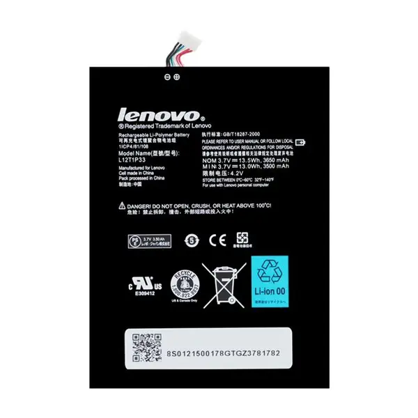 باتری تبلت لنوو مدل L12T1P33 با ظرفیت 3650mAh مناسب برای تبلت لنوو Idea Tab A3000 - 3