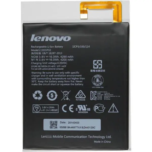 باطری لنوو Lenovo Tablet A5500 A8-50 L13D1P32 - 3