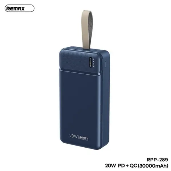 پاوربانک ریمکس مدل RPP-289 ظرفیت 30000 میلی آمپر ساعت\n