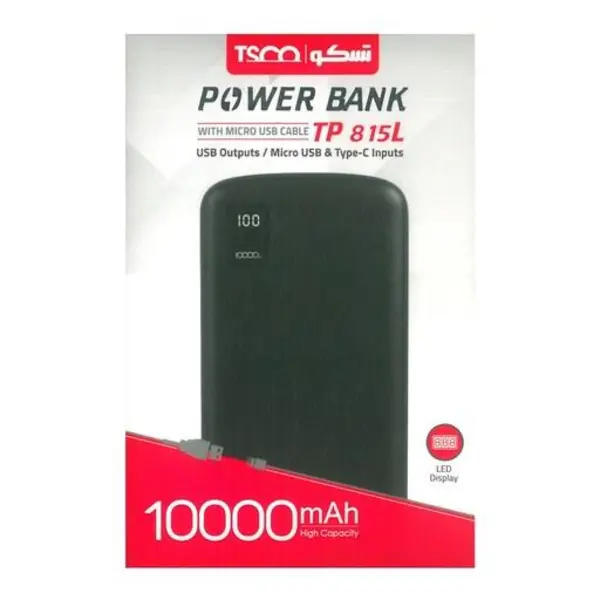 پاوربانک تسکو 10000 رنگ مشکی