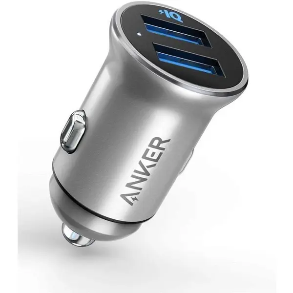 شارژر فندکی انکر مدل A2727 Powerdrive2 Alloy|نقره ای Anker A2727 PowerDrive 2 Alloy Metal Mini Car Charger - 3