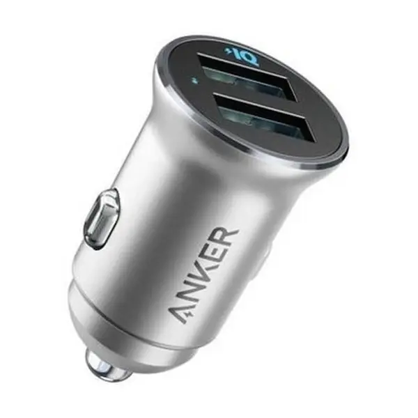 شارژر فندکی انکر مدل A2727 Powerdrive2 Alloy|نقره ای Anker A2727 PowerDrive 2 Alloy Metal Mini Car Charger - 4