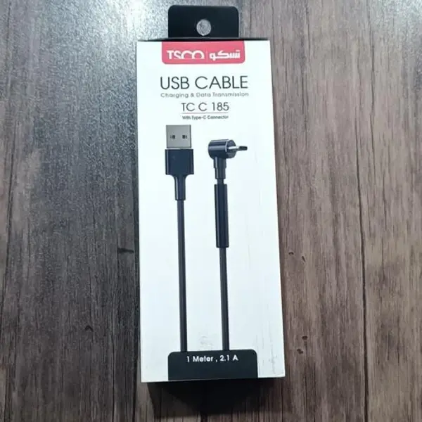 کابل شارژ TC C185 تایپ سی تسکو type-c یک متری 6ماه خدمات پس از فروش توسن سیستم