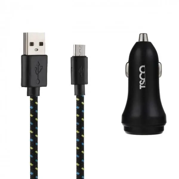 شارژر فندکی تسکو مدل TCG 25 همراه با کابل microUSB TSCO TCG 25 Car Charger With microUSB Cable - 2