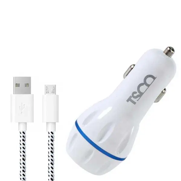 شارژر فندکی تسکو مدل TCG 28 به همراه کابل تبدیل microUSB TSCO TCG 28 Car Charger with microUSB Cable - 5