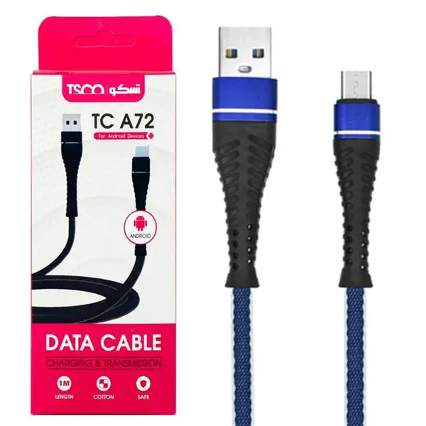 کابل شارژر USB به MicroUSB تسکو مدل TC A72 طول 1 متر Tsco TC A72 1m MicroUSB Cable - 2