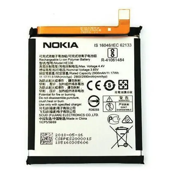 باتری نوکیا مدل HE336 ظرفیت 2900 میلی آمپر ساعت HE336 Nokia 5.1 Battery - 2