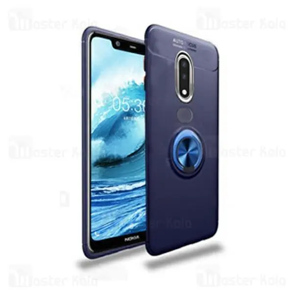 قاب ژله ای طرح چرم انگشتی Nokia 7.1 2018 AutoFocus Magnetic Ring - 2