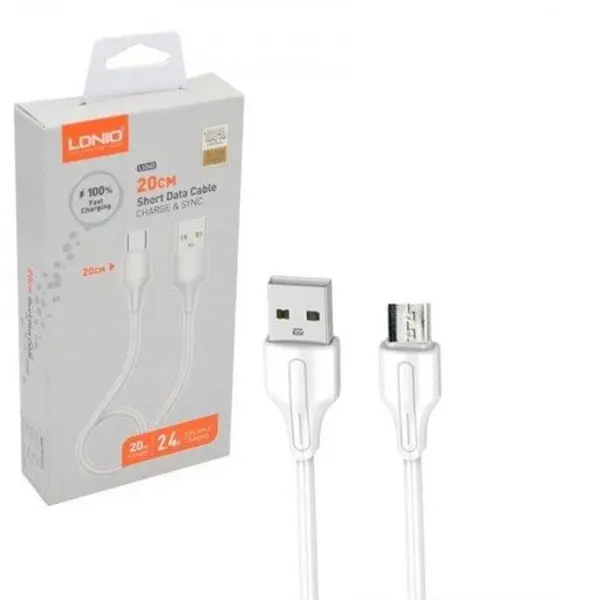 کابل اندروید پاوربانکی طول 20 سانتی متر الدینیو (LDINIO) مدل LS540\n\n