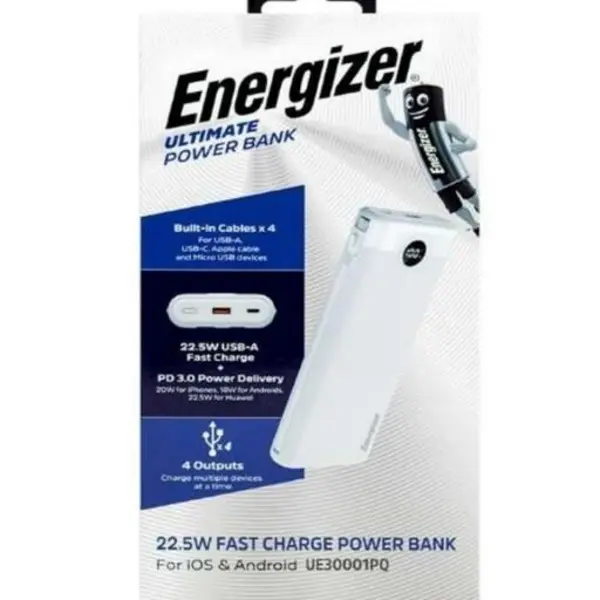 پاور بانک فست شارژ 30001PQ energizer