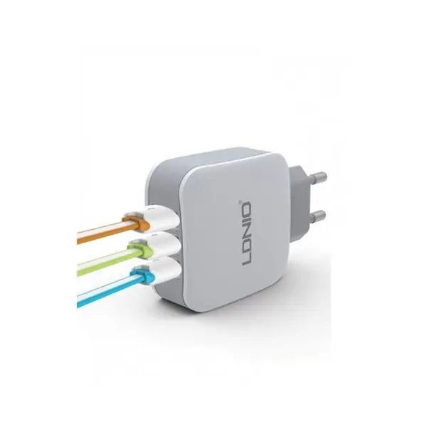 شارژر دیواری 3.4 آمپر الدینیو مدل DL-AC70 LDNIO DL-AC70 3.4A Triple USB Charger - 2