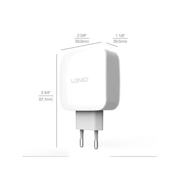 شارژر دیواری 3.4 آمپر الدینیو مدل DL-AC70 LDNIO DL-AC70 3.4A Triple USB Charger - 4