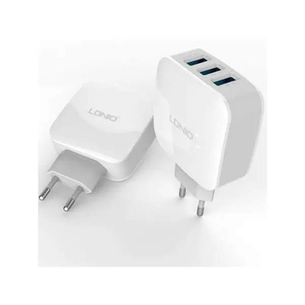 شارژر دیواری 3.4 آمپر الدینیو مدل DL-AC70 LDNIO DL-AC70 3.4A Triple USB Charger - 3