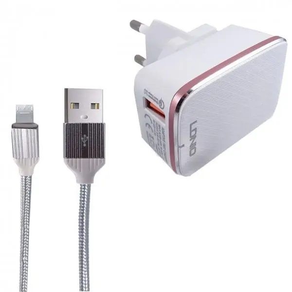 شارژر دیواری الدینیو مدل a1204q به همراه کابل تبدیل microUSB - 2
