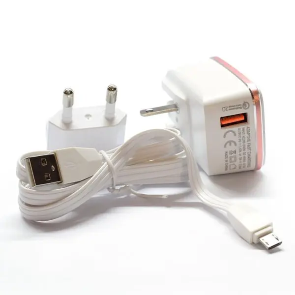شارژر دیواری الدینیو مدل a1204q به همراه کابل تبدیل microUSB - 3