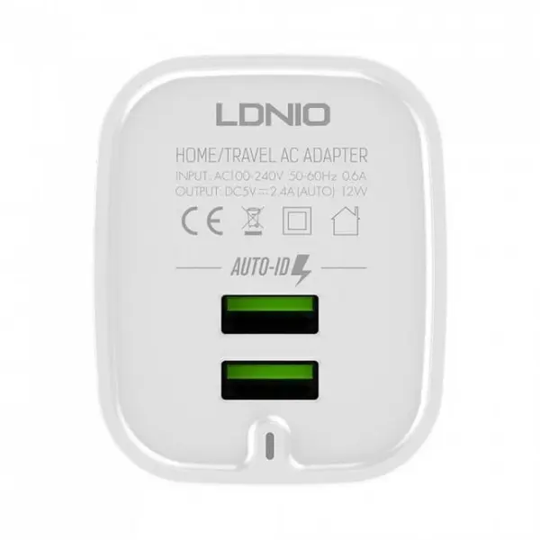 شارژر دیواری الدینیو مدل A201 به همراه کابل MicroUSB - 5