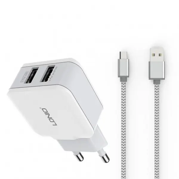 شارژر دیواری الدینیو مدل A2202 به همراه کابل microUSB - 3
