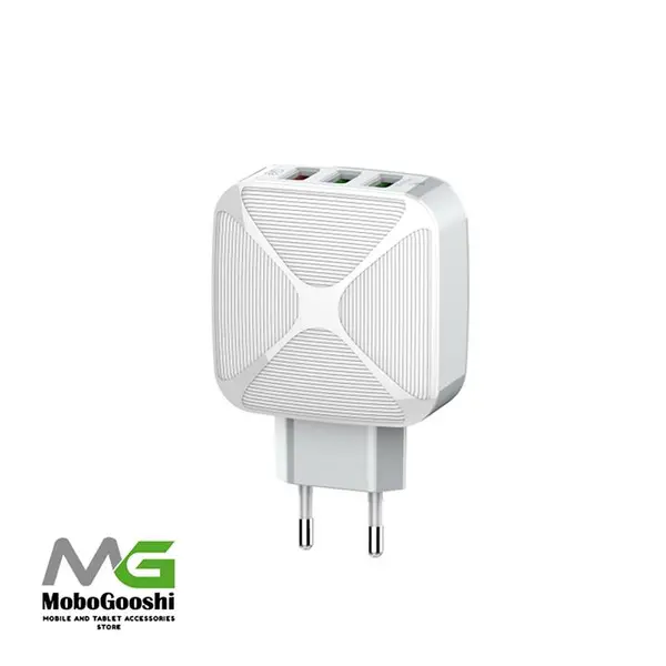 شارژر دیواری الدینیو مدل A3310Q به همراه کابل تبدیل USB-C LDNIO A3310Q QC3.0 USB Charger With - 4