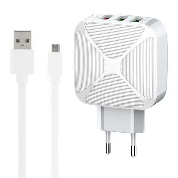 شارژر دیواری الدینیو مدل A3310Q به همراه کابل تبدیل USB-C LDNIO A3310Q QC3.0 USB Charger With - 2