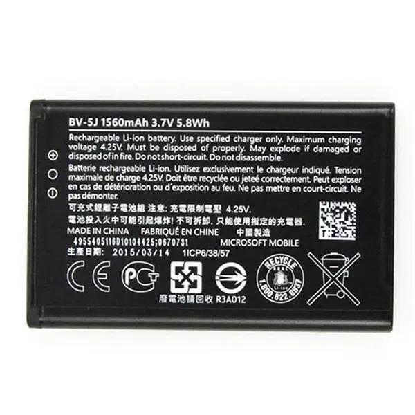 باتری موبایل مدل BV-5J با ظرفیت 1560mAh مناسب برای گوشی موبایل لومیا 435 Battery BV-5J Nokia Lumia 435 - 5