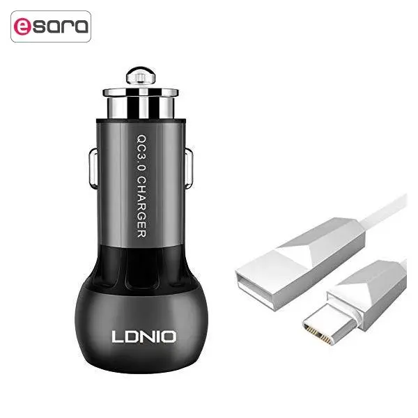 شارژر فندکی الدینیو مدل C503Q همراه با کابل Type-C LDNIO C503Q Car Charger With Type-C Cable - 3