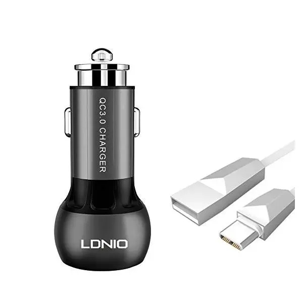 شارژر فندکی الدینیو مدل C503Q همراه با کابل Type-C LDNIO C503Q Car Charger With Type-C Cable - 5