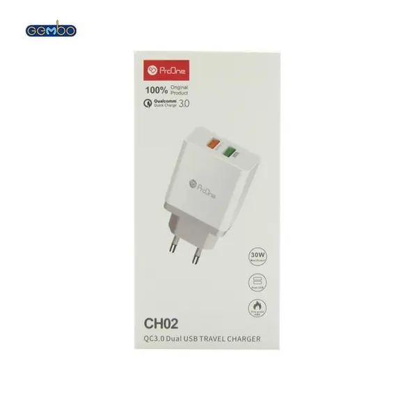 سری شارژر موبایل پرووان مدل CH02 ProOne CH02 Wall Charger - 4