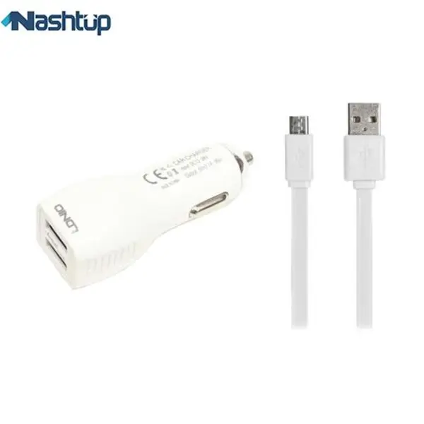 شارژر فندکی الدینیو مدل DL-112 به همراه کابل تبدیل microUSB Ldino DL-112 Car Charger - 3
