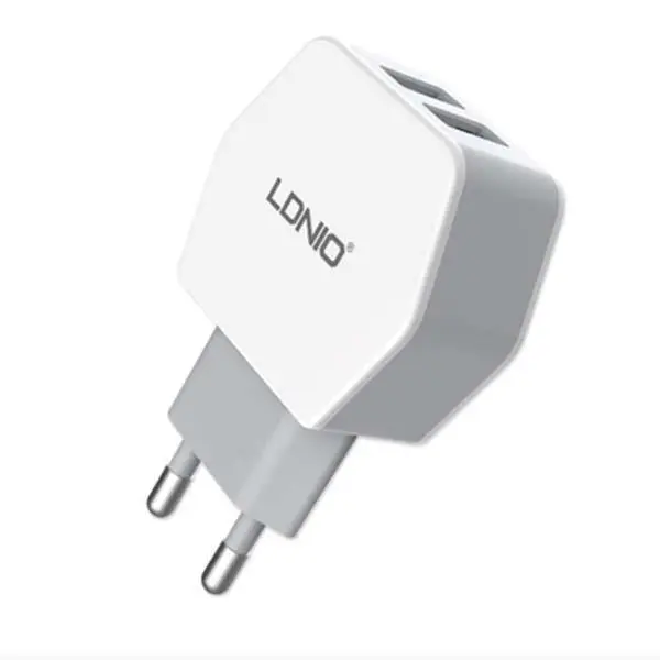 شارژر دیواری دو پورت الدینیو مدل DL-AC61 LDNIO DL-AC61 2.4A Dual USB Wall Charger - 4
