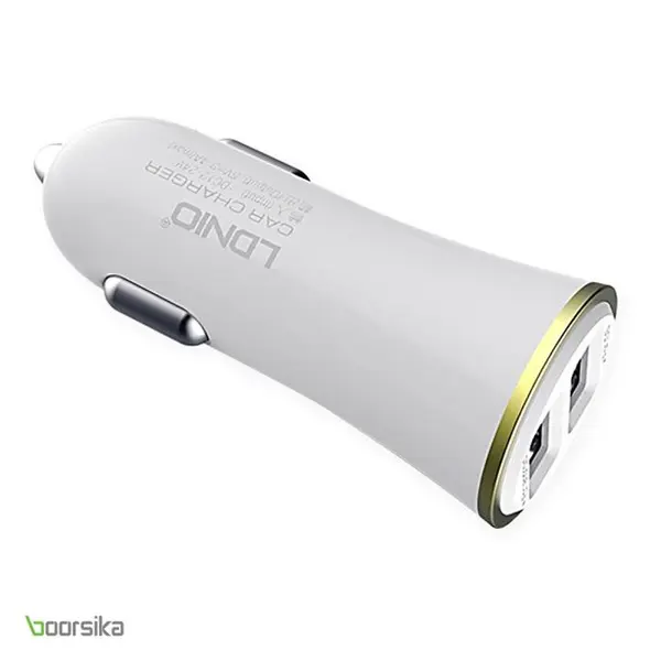 شارژر فندکی الدینیو مدل DL-C28 همراه با کابل لایتنینگ LDNIO DL-C28 Car Charger With Lightning Cable - 3