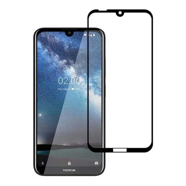 گلس نوکیا full glue glass nokia 2.2 تمام صفحه و تمام چسب Full Glass Screen For Nokia 2.2 - 2