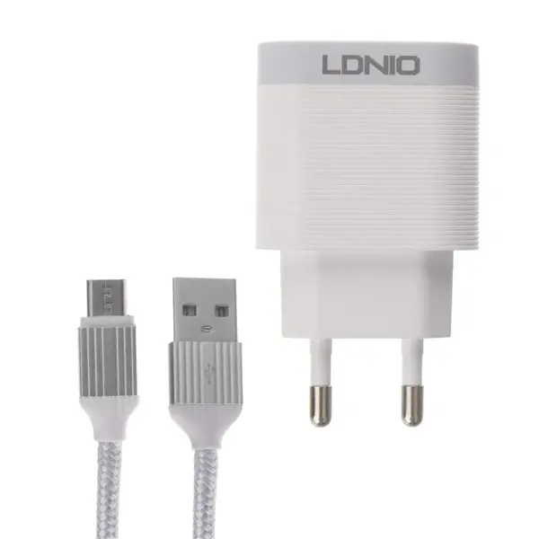 شارژر دیواری الدینیو مدل LDNIO A303Q به همراه کابل Micro USB LDNIO A303Q Wall Charger Cable