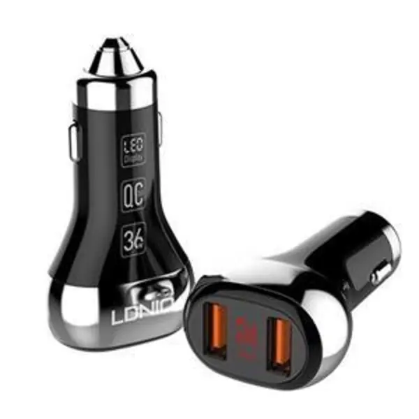 شارژر فندکی فست LDNIO C2 QC3 LDNIO C2 Car Charger - 2