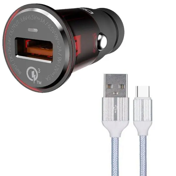 شارژر فندکی الدینیو مدل LDNIO C304Q همراه با کابل Type-C LDNIO C304 Car Charger with USB-C Cable - 2
