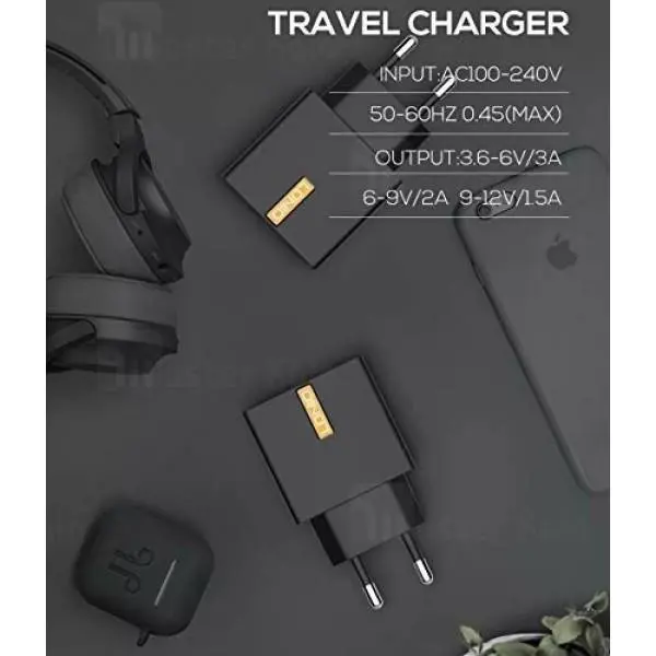 پک شارژر دیواری و شارژر فندکی و پاوربانک الدینیو LDNIO CC200 Mobile Charging Kit