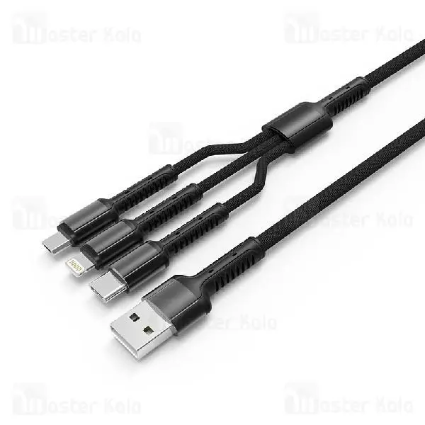 کابل شارژ سه سر الدینیو LDNIO LC-93 3 in 1 Charge Cable توان 3.5 آمپر - 5