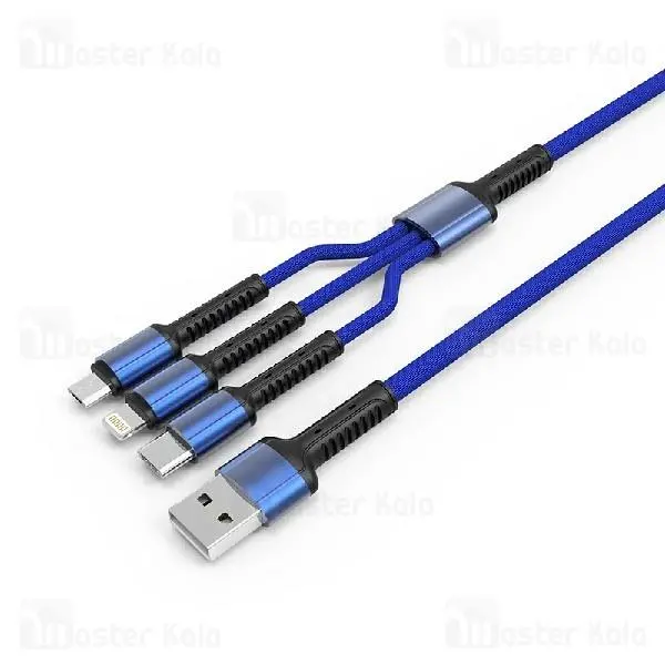 کابل شارژ سه سر الدینیو LDNIO LC-93 3 in 1 Charge Cable توان 3.5 آمپر - 3