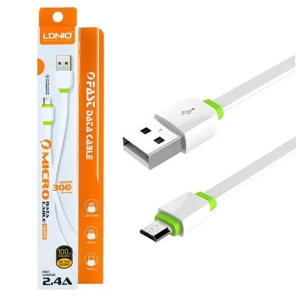 کابل تایپ سی الدینیو LDNIO XS-073 Type- به طول 30 سانتی متر - 3