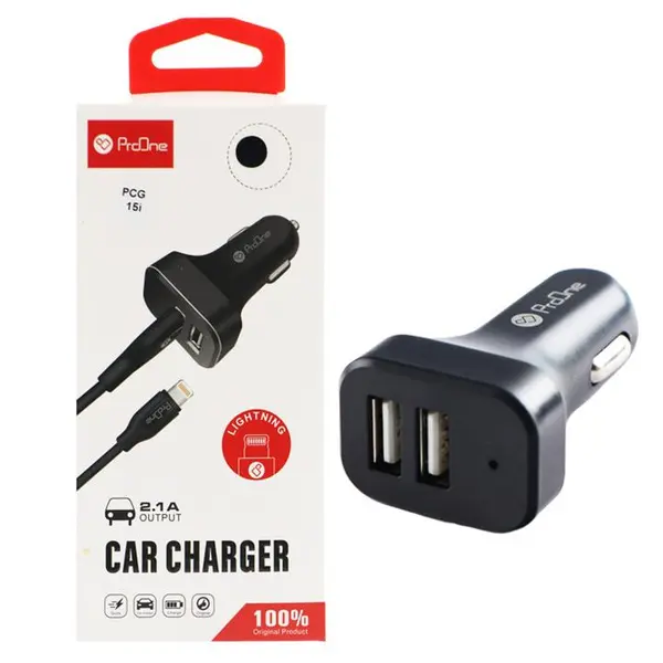 شارژر فندکی ProOne PCG15i + کابل لایتنینگ ProOne PCG15i Lightning Cable Car Charger - 5