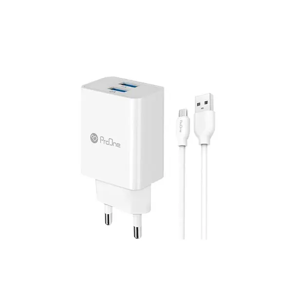 شارژر دیواری پرووان با کابل میکرو مدل PWC525 ProOne PWC525 Wall Charger With MicroUSB Cable - 4