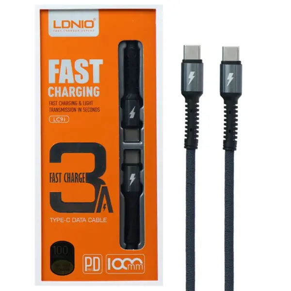 کابل فست شارژ Type C به Type C الدنیو LDNIO Fast charging LC91 1 متر - 2