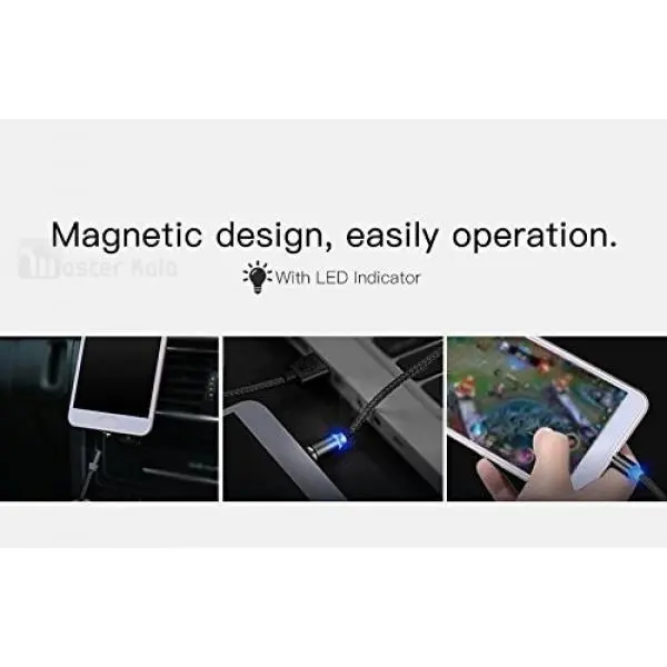 کابل شارژ مگنتی سه کاره 2.4 آمپر یسیدو Yesido CA-11 Magnetic Cable - 2