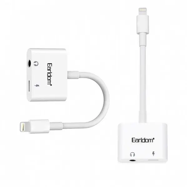 مبدل Lightning Earldom OT16 به جک 3.5mm و شارژر - 2