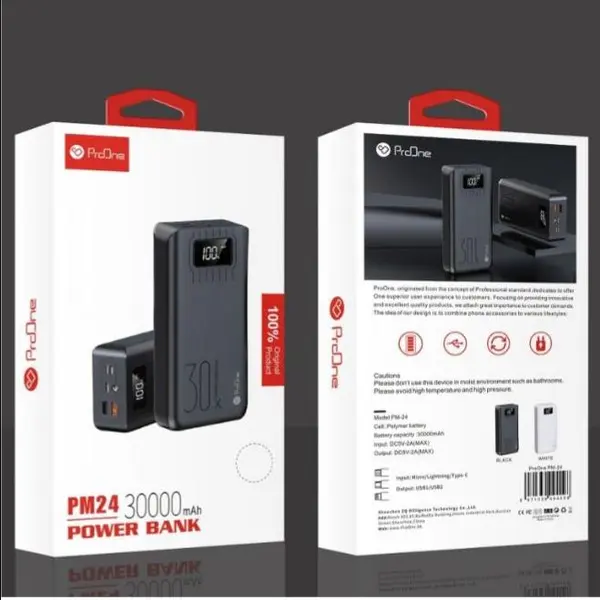 شارژر همراه پرووان مدل ProOne PM24 ظرفیت 30000 میلی آمپر ProOne PM24 Power Bank - 3
