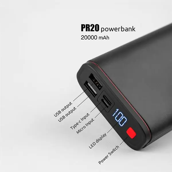 شارژر همراه پرووان مدل ProOne PR20 ظرفیت 20000 میلی آمپر ProOne ProOne PR20 Power Bank - 4
